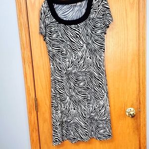 Chico's Black & White Zebra Dress